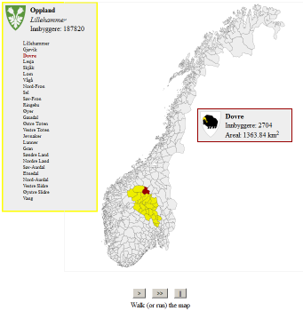 SVG kart Norske kommuner og fylker